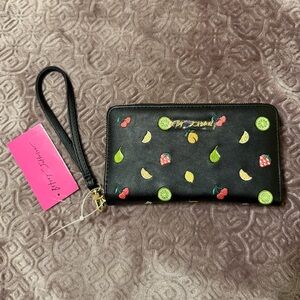 Betsey Johnson Fruit Zip Around Wallet NWT